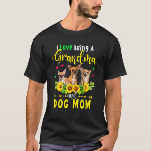 T-shirt J'Aime Être Une Grand-Mère Et Chien Maman Chihuahu