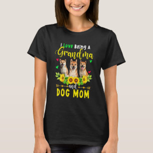 T-shirt J'Aime Être Une Grand-Mère Et Maman De Chien Migno