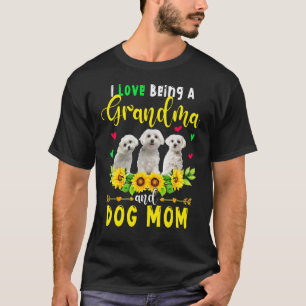 T-shirt J'Aime Être Une Grand-Mère Et Un Chien Maman Chien