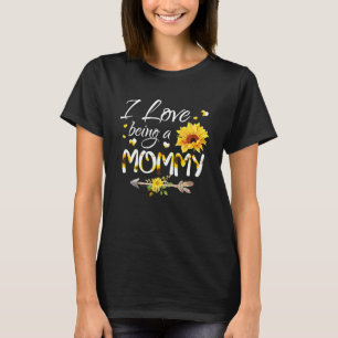 T-shirt J'Aime Être Une Maman Jolie Fête Des Mères Cadeaux