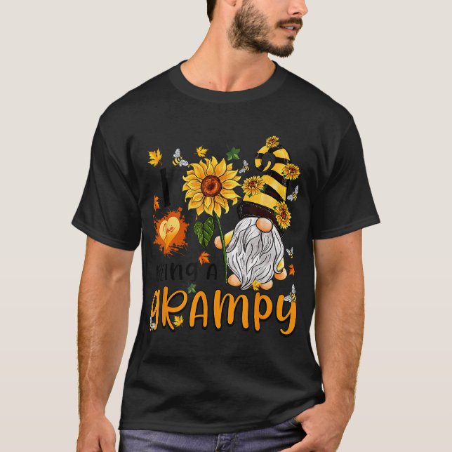 T-shirt J'Aime Être Une Tombe Grampy Mignonne Gnome Automn (Devant)