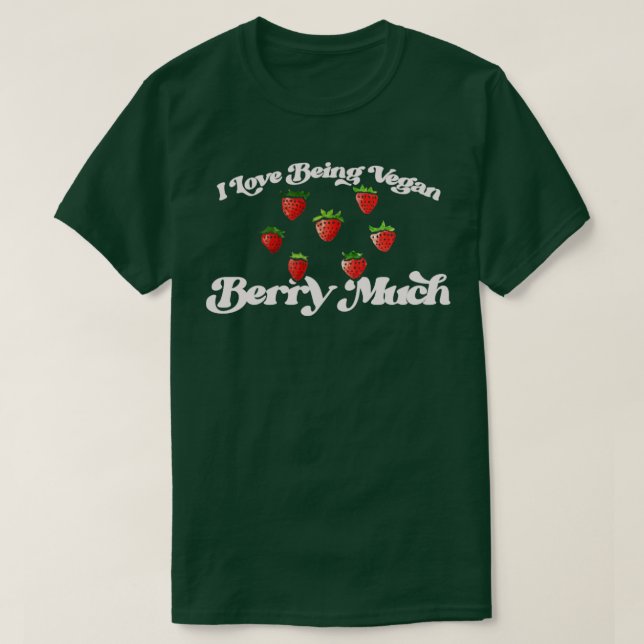 T-shirt J'Aime Être Vegan Berry Beaucoup2 (Design devant)