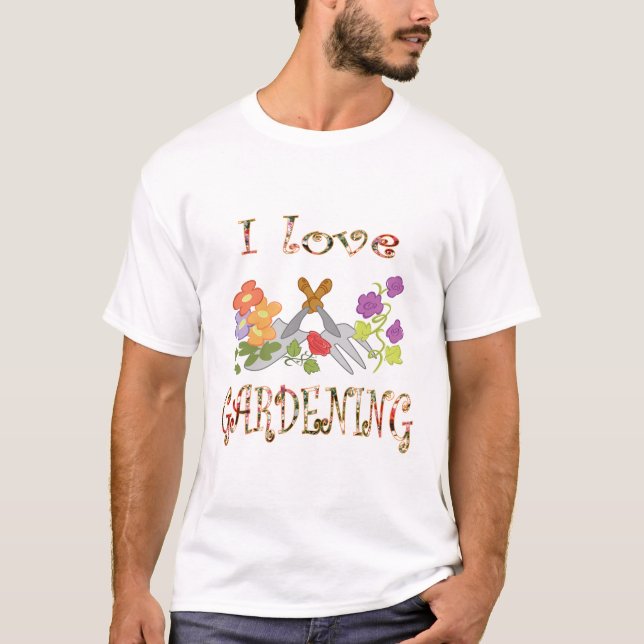 T-shirt J'aime faire du jardinage (Devant)