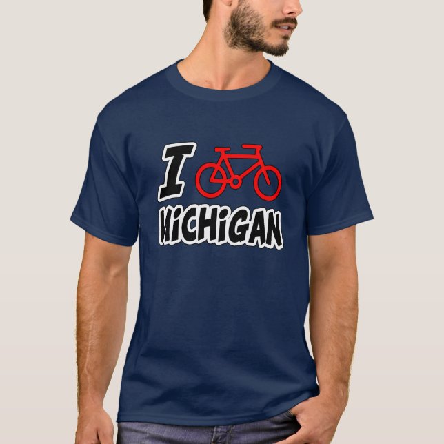 T-shirt J'aime faire un cycle le Michigan (Devant)