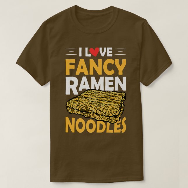 T-shirt J'Aime Fancy Ramen nouilles Funny Noodle Mangeur A (Design devant)