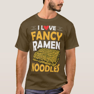 T-shirt J'Aime Fancy Ramen nouilles Funny Noodle Mangeur A