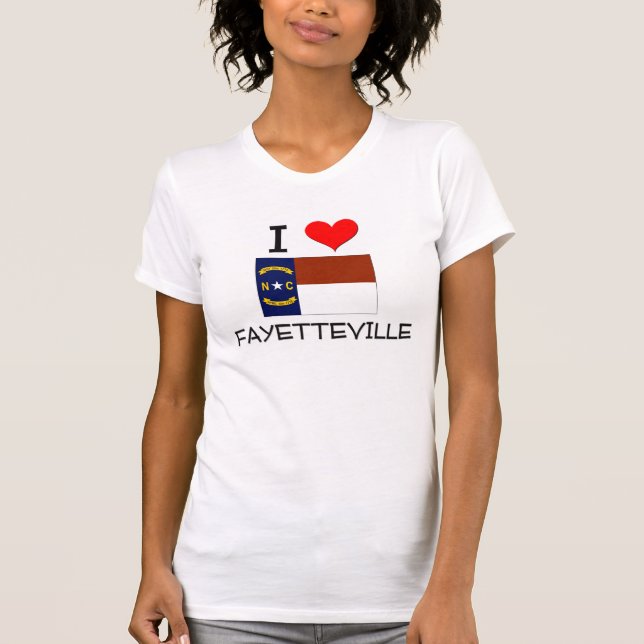 T-shirt J'aime Fayetteville la Caroline du Nord (Devant)