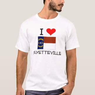 T-shirt J'aime Fayetteville la Caroline du Nord