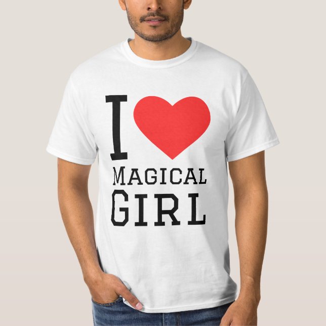 T-shirt J'aime fille magique (Devant)