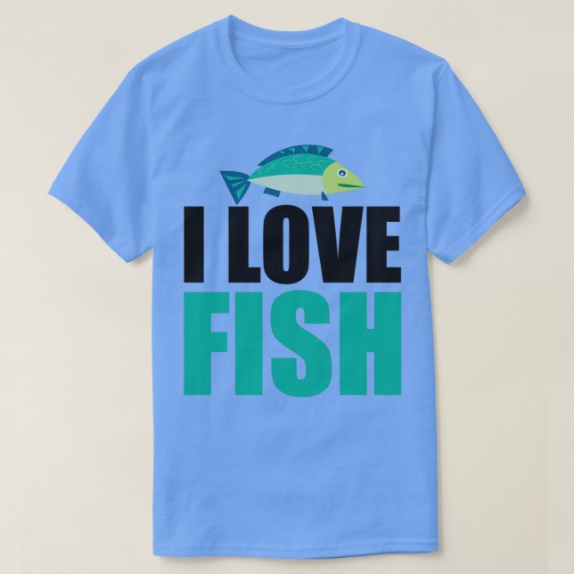 T-shirt J'aime Fish 5 (Design devant)