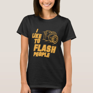 T-shirt J'aime flash gens Photographe photo hu