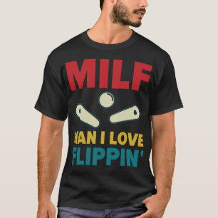 T-shirt J'Aime Flipping Pinball Machines Arcade Funny Jeu