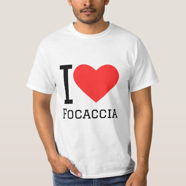 T-shirt J'aime focaccia (Devant)