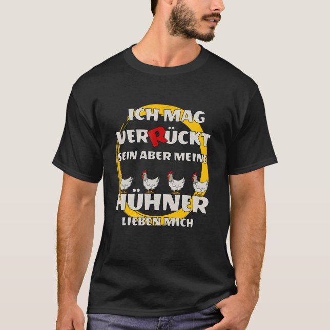 T-shirt J'aime fou mais mes poules m'aiment (Devant)