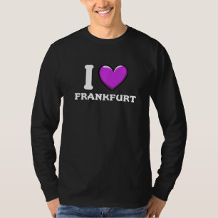 T-shirt J'aime Francfort Drapeau Allemand Premium