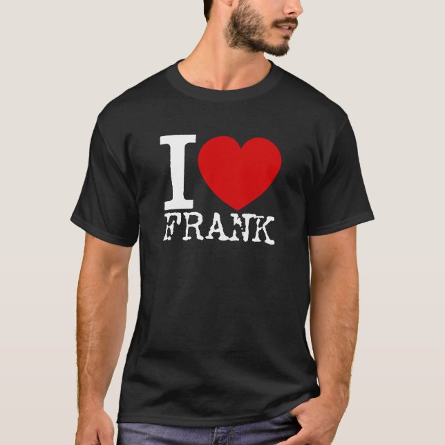 T-shirt J'aime Frank (blanc) (Devant)