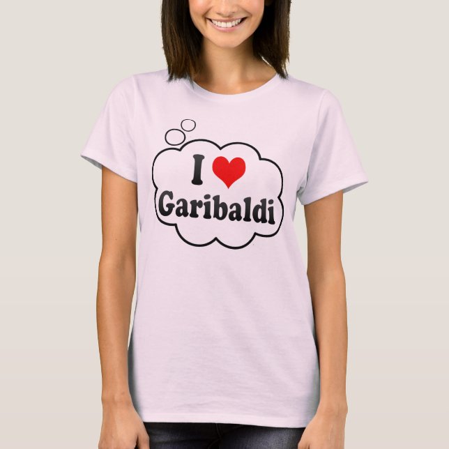 T-shirt J'aime Garibaldi, Brésil (Devant)