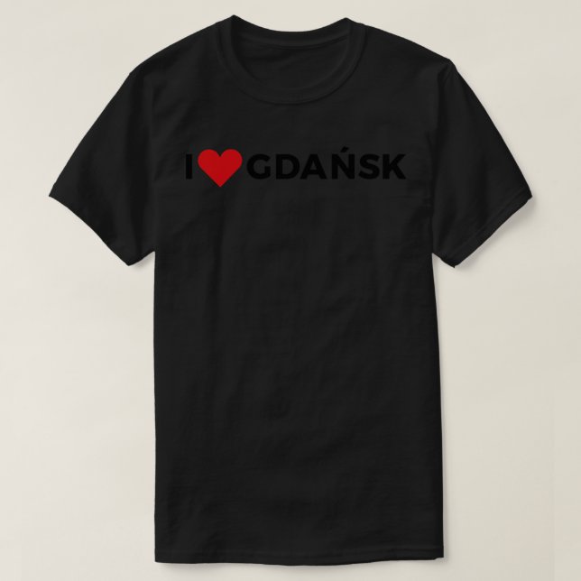 T-shirt J'aime Gdansk (Design devant)