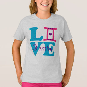 T-shirt ♊  J'Aime Gemini-Best Zodiac Signal Fabuleux