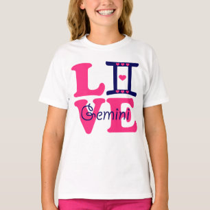 T-shirt ♊  J'Aime Gemini-Best Zodiac Signal Fabuleux