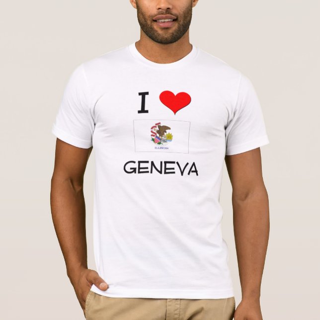 T-shirt J'aime GENÈVE l'Illinois (Devant)