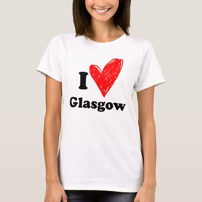 T-shirt J'aime Glasgow (Devant)