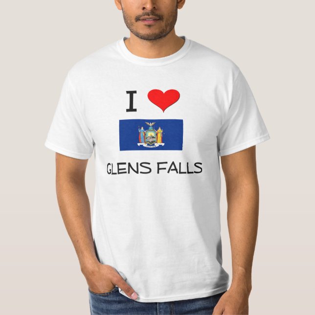 T-shirt J'aime Glens Falls New York (Devant)