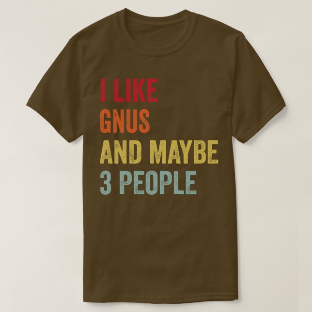 T-shirt J'Aime Gnus Peut-Être 3 Personnes (Design devant)
