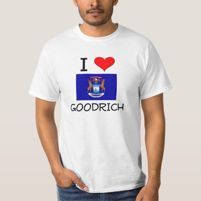 T-shirt J'aime Goodrich Michigan (Devant)