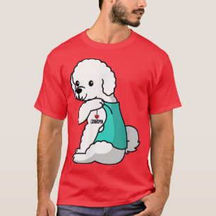T-shirt J'aime grand-mère tatouage Bichon Frise Chien 