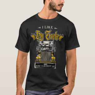 T-shirt J'Aime Grand Trucker Trucker Truck Driver