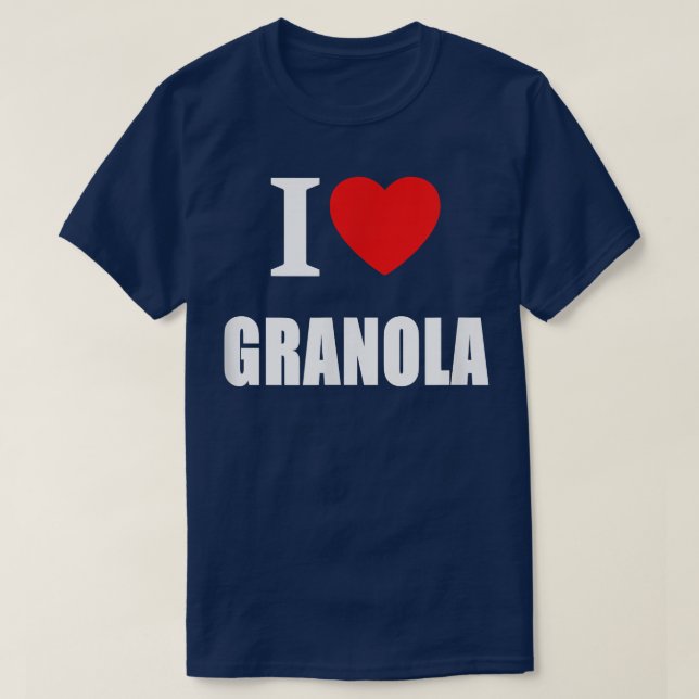 T-shirt J'Aime Granola Pour Hommes Femmes Et Étudiants Veg (Design devant)