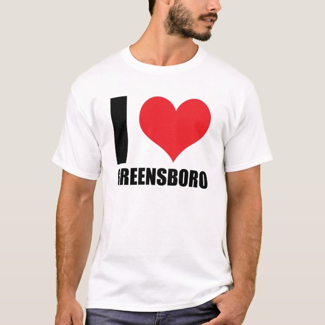 T-shirt J'aime Greensboro (Devant)