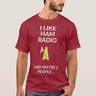 T-shirt J'aime Ham Radio et autres 3 personnes