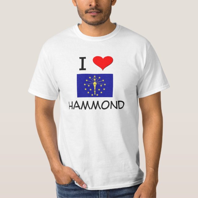 T-shirt J'aime HAMMOND Indiana (Devant)