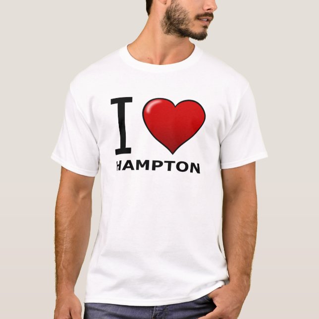 T-SHIRT J'AIME HAMPTON, VA - LA VIRGINIE (Devant)