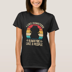 T-shirt J'Aime Hamster Et J'Aime 3 Personnes Animal