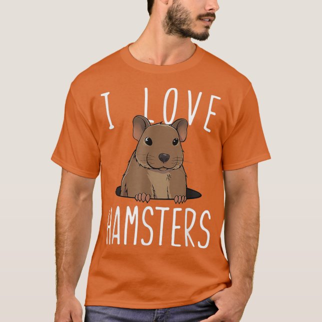 T-shirt J'aime hamsters Funny Hamster (Devant)