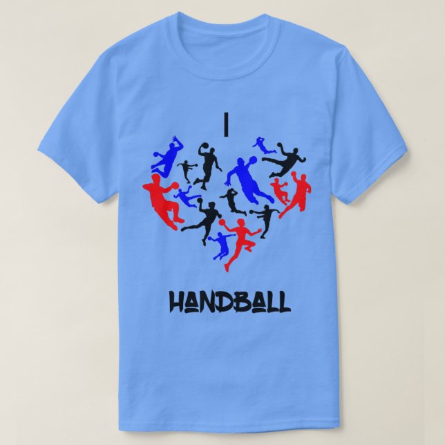 T-shirt J'aime handball cadeau idée 1 (Design devant)
