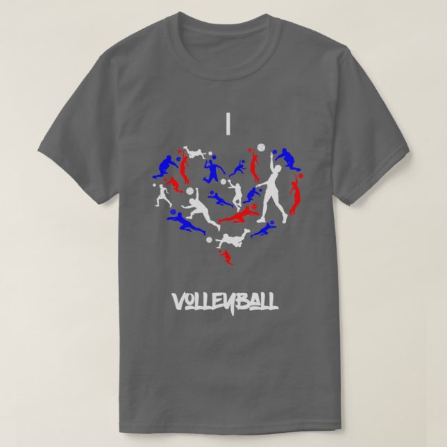 T-shirt J'aime HANDBALL Grande idée cadeau (Design devant)