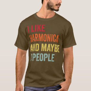T-shirt J'Aime Harmonica Peut-Être 3 Personnes