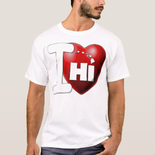 T-shirt J'aime Hawaï - coeur Hawaï d'I