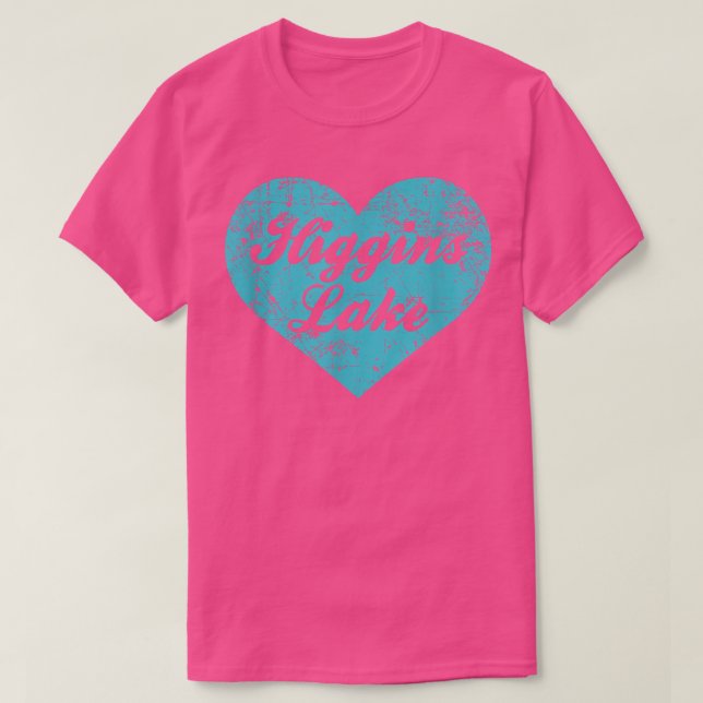 T-shirt J'aime Higgins Lake, cadeau de camping dans le Mic (Design devant)