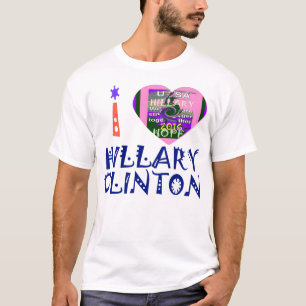 T-shirt J'aime Hillary Clinton comme présidente des États-
