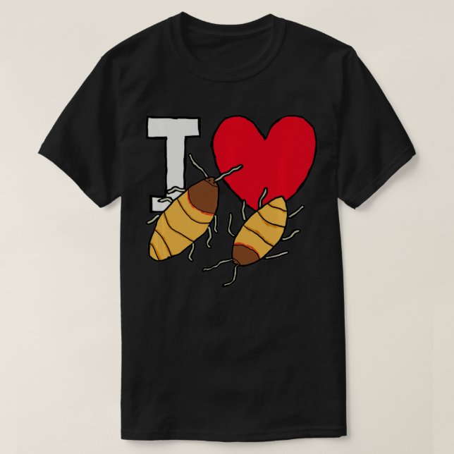 T-shirt J'Aime Hissing Cockroaches (Design devant)