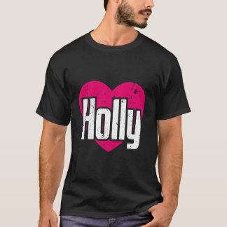 T-shirt J'Aime Holly Mignonne Prénom I Heart Holly