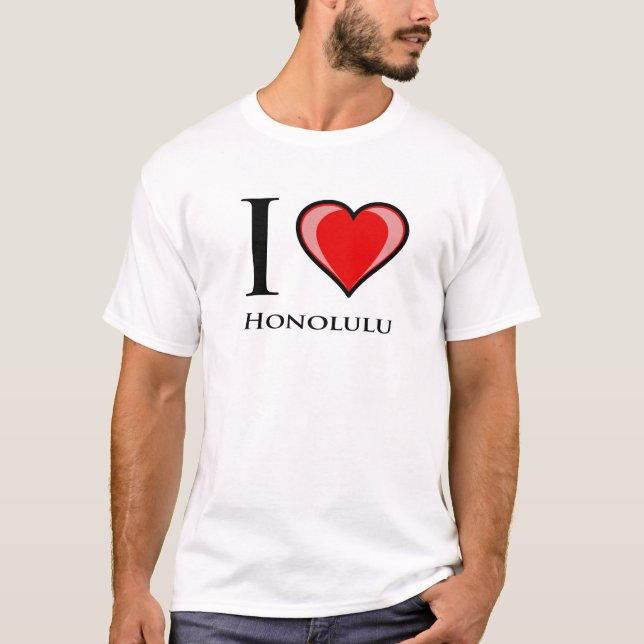 T-shirt J'aime Honolulu (Devant)