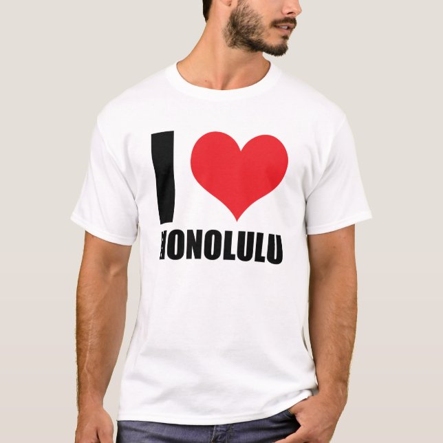 T-shirt J'aime Honolulu (Devant)