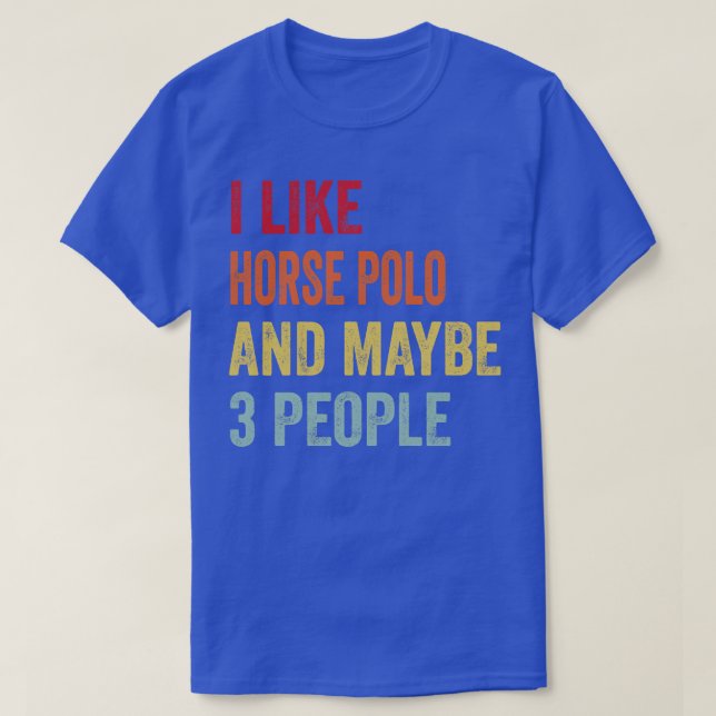 T-shirt J'Aime Horse polo Peut-Être 3 Personnes (Design devant)