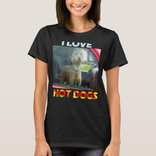 T-shirt J'aime hot dogs chien propriétaire